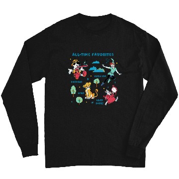 Discover Disney Vintage Peter Pan, Pinocchio, Simba & White Rabbit Long Sleeves