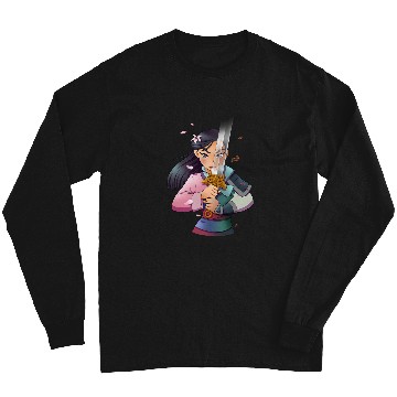 Discover Disney Mulan Anime Half Girl Half Warrior Graphic Long Sleeves