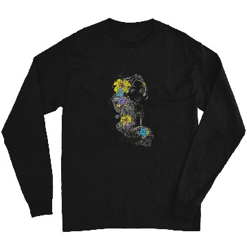Discover Disney Tangled Rapunzel Floral Sketch Portrait Long Sleeves