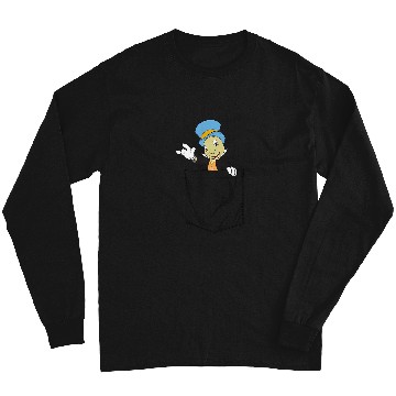 Discover Disney Pinocchio Jiminy Cricket Faux Pocket Long Sleeves