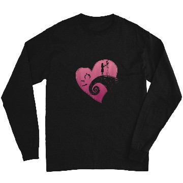 Discover Disneys nightmare bee christmas jack and sally Hearts Long Sleeves
