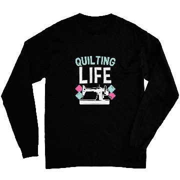 Discover Quilting Life Sewing Machine Fabric Patchwork Handcrafts Long Sleeves