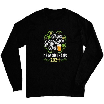 Discover Beer Fun Gold Shamrocks Beer Happy St Patrick s Day New Orleans 0020 Long Sleeves