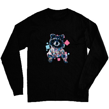 Discover Raccoon Pet In Collared Funny Meme Long Sleeves