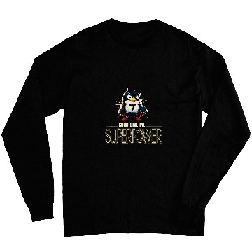 Discover Penguin Pet Linux Tux Penguin in Tuxedo with Sudo Superpower Long Sleeves
