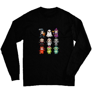 Discover Sloth Pet Spooky ghosts BooJee Horror Pumpkin Sloth Halloween Long Sleeves