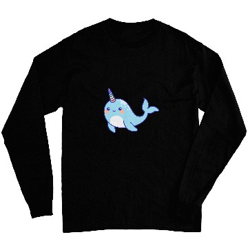 Discover Cute Sea Unicorns Rainbow Narwhal Long Sleeves