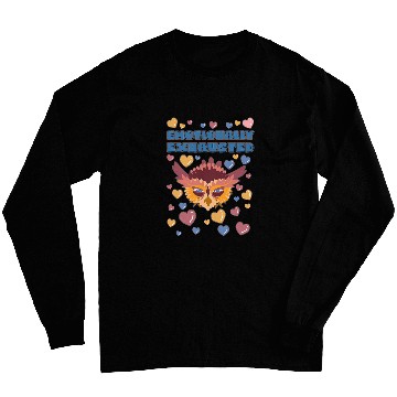Discover Owl Pet Emotionally Exhausted Owl with Hearts Long Sleeves