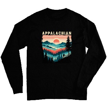Discover Trail Horizontal Stripe Appalachian Trail Hiking Camper Long Sleeves