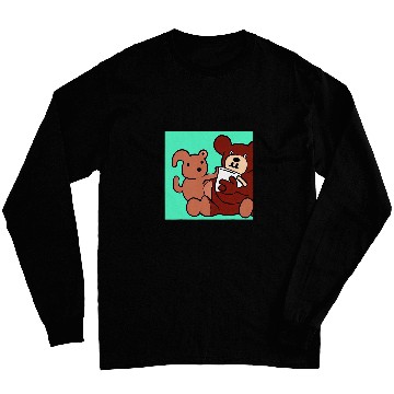 Discover Bear Pet Hot Chocolate Drinking Bear Super Cute Odd vintages Cartoon Long Sleeves