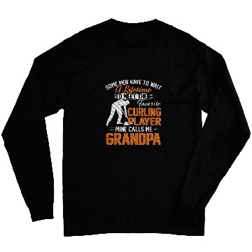 Discover My Favorite Curling Player Calls Me Grandpa Gift For Father Long Sleeves