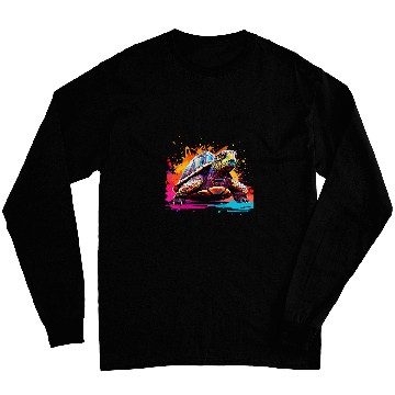Discover Splash Art Box Turtle Lover Colorful Long Sleeves