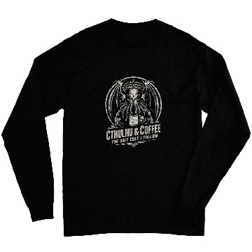 Discover Coffee Fun Cthulhu Coffee Cult Long Sleeves