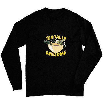 Discover Coffee Fun Toadally Awesome Coffee Frog Lily Pads Long Sleeves