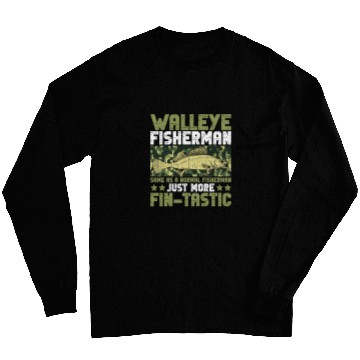 Discover Walleye Fisherman Design For Walleye Fishing Long Sleeves