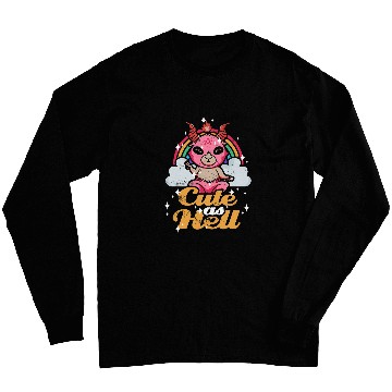 Discover Cute As Hell Soft Goth Aesthetic Goth Gothic Baphomet Long Sleeves