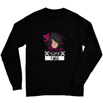 Discover Elder Emo Funny Emo Music Fan Scene Alternative 90s Kids Pun 22 Long Sleeves