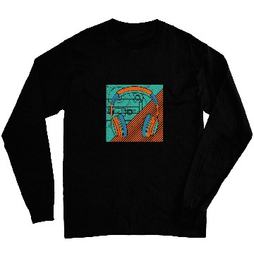 Discover 80s Music Lover Eighties Generation Retro Headphones Long Sleeves