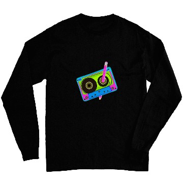 Discover 80s Cassette Tape 1990s vintages Funny Retro Throwback Music 22 Long Sleeves