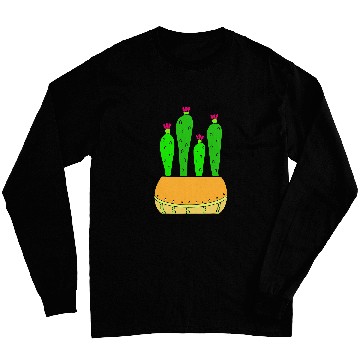 Discover Delicate Melon Pot Cacti Long Sleeves