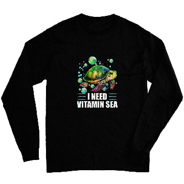 Discover Turtle Pet I Need Vitamin Sea Turtle Long Sleeves