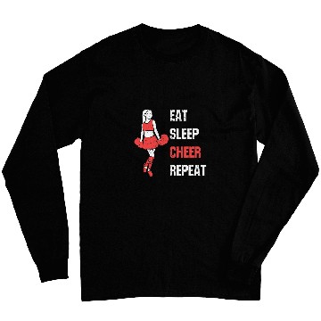 Discover Eat Sleep Cheer Repeat vintages Cheerleading Coach Long Sleeves