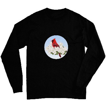 Discover Cardinal Bird Birdlover Birdwatcher Biologist Ornithologist Long Sleeves