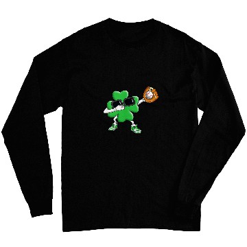 Discover Boy Saint Patricks Day Baseball Pitcher Batter Catcher Long Sleeves