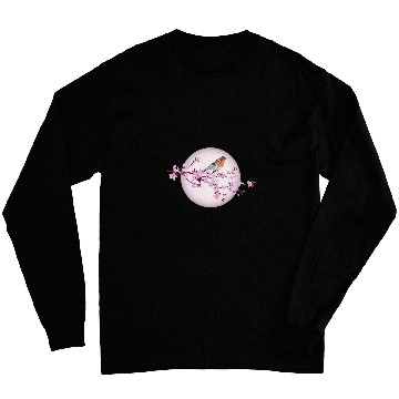 Discover Robin enjoys cherry blossom Long Sleeves