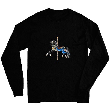 Discover Black Stallion Carousel Horse Long Sleeves