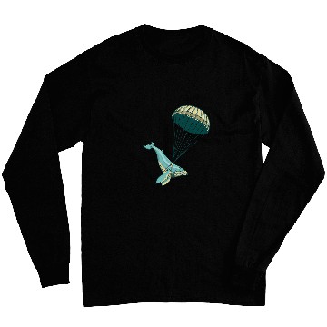 Discover Blue Whale Parachute Illustration Long Sleeves