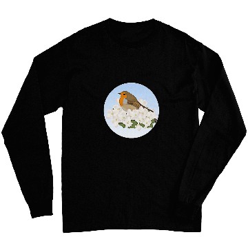 Discover Robin Bird Birdlover Birdwatcher Biologist Ornithologist Long Sleeves