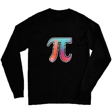 Discover Pi Colorful Pi Symbol Math Funny Pi Day Math Teacher Geek Long Sleeves