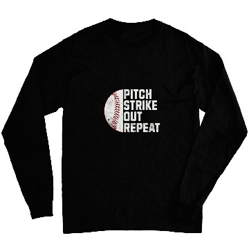 Discover Baseball Pitcher Pitch Strike Out Repeat Long Sleeves