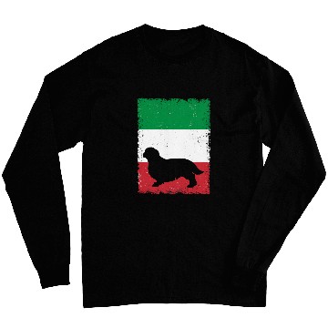 Discover English Toy Spaniel Dog Italy Flag Italian vintages Mom Dad Long Sleeves