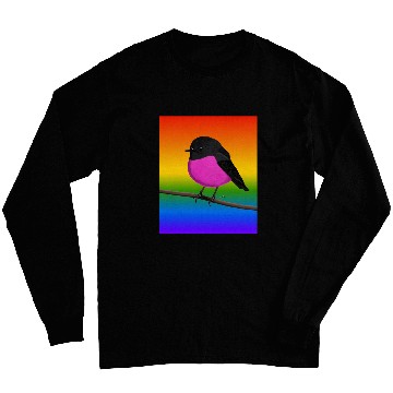 Discover Rose Robin Rainbow Bird Birdlover Birdwatcher Diversity Long Sleeves