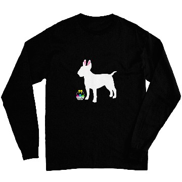 Discover Bull Terrier Easter Bunny Dog Silhouette Long Sleeves
