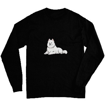 Discover Dog Samoyed Dogs Samoyed Lying Down Funny Cute Long Sleeves