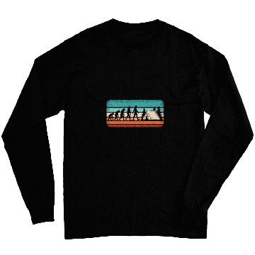 Discover Funny Camping Evolution Retro Camper Hiking Camp Long Sleeves