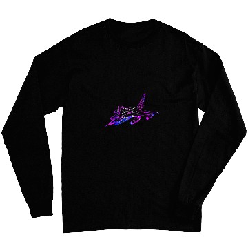 Discover Colorful Fighter jet Airplane Art Long Sleeves