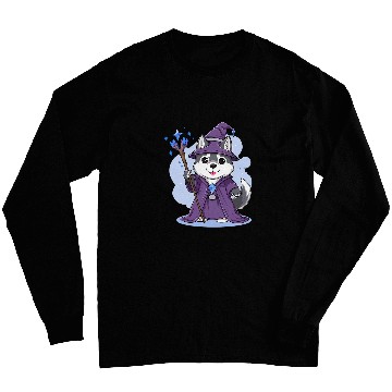 Discover Husky Wizard Funny Dog Magic 2 Long Sleeves