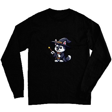 Discover Husky Wizard Funny Dog Magic Long Sleeves