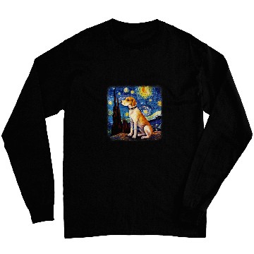 Discover Dog in starry night van gogh Beagle Long Sleeves