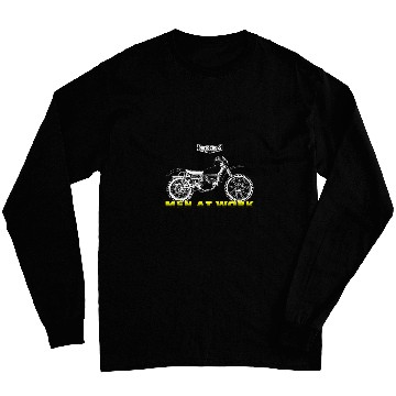 Discover Men At Work Motocross Enduro Motorcycle Tee Long Sleeves