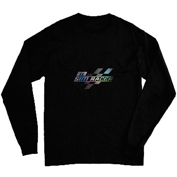 Discover Sim racing or sim racer checkered flag Long Sleeves