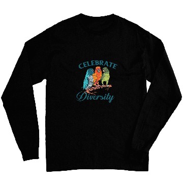 Discover Parrots Funny Bird Lover Celebrate Diversity Parrot Long Sleeves