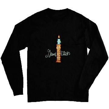 Discover Green Witch Spell Candle Art Wiccan Long Sleeves