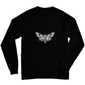 Discover Trans Pride Flag Transgender Hawk Moth LGBT  Emo Goth Long Sleeves