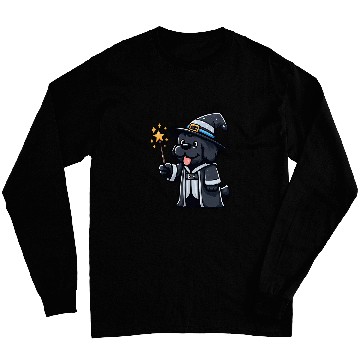 Discover Newfoundland Dog Wizard Funny Magic Long Sleeves