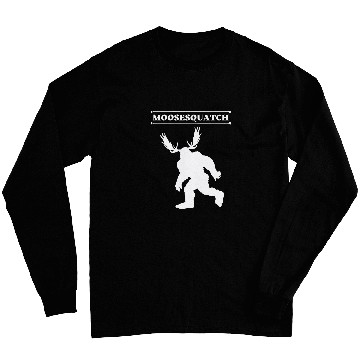 Discover White Moosesquatch Funny MooseSassquatch Cryptid Creature Long Sleeves